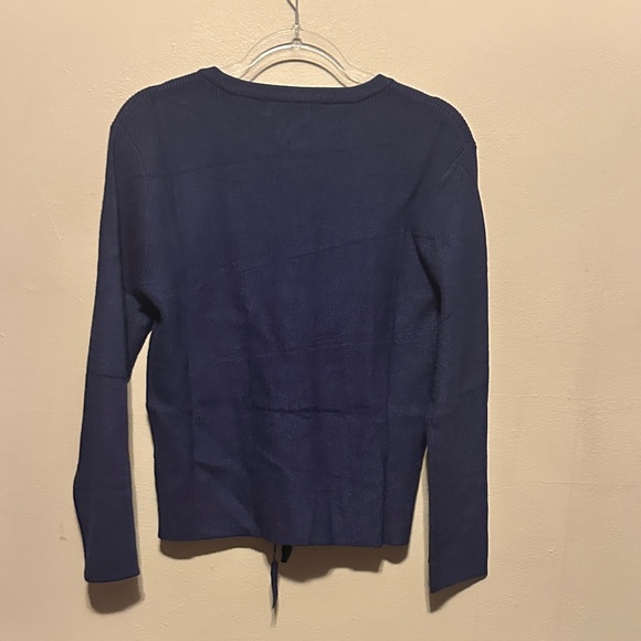 MEROKEETY Women's Open Front Tie Cardigan Long Sleeve Ribbed Knit Sweater - Picture 6 of 7